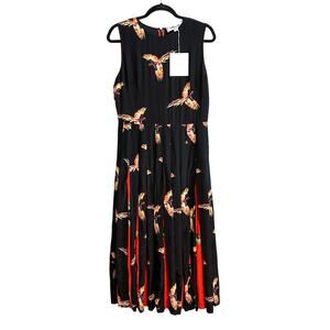 Diane Von Furstenberg Talita Aurora Silk Dress Phoenix Bird Print NWT Size 10